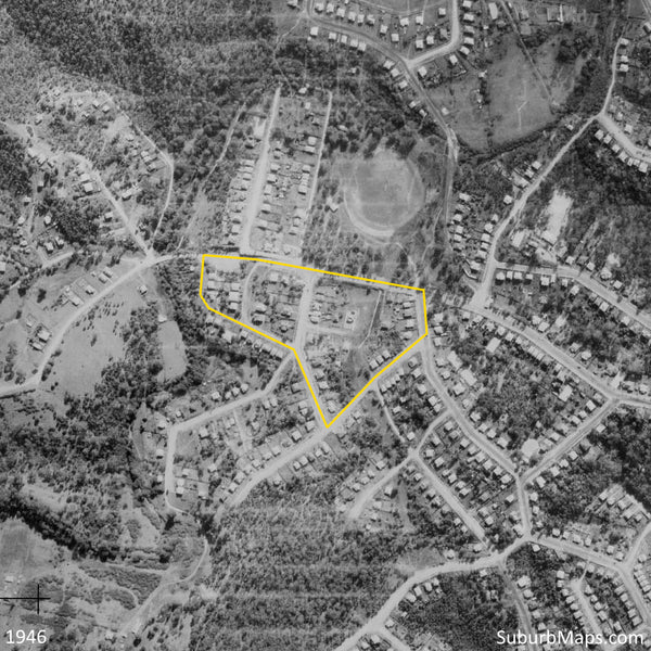 1946 Aerial Photo of Bardon Park Estate - 2nd Section