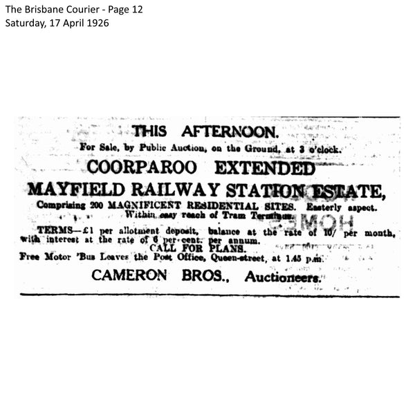 Newspaper Advertisement