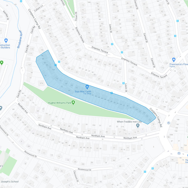 Google map showing the present day location of Northam Estate - 2nd Section