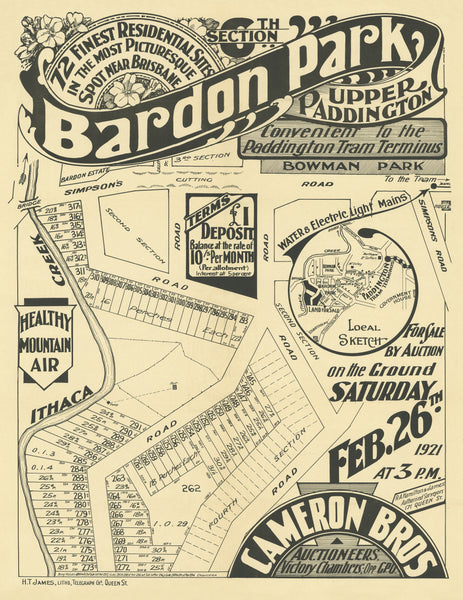 Bardon Park Estate - 6th Section Map