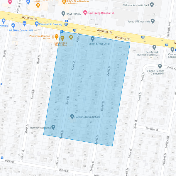 Google map showing the present day location of Breezy Slopes Estate