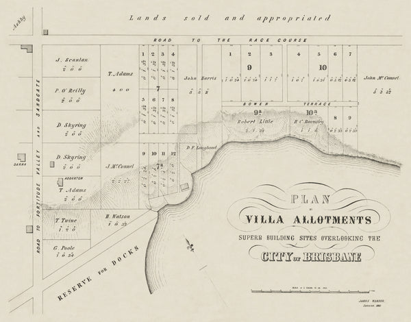 Plan of Villa Allotments Map