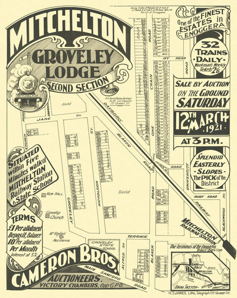 Groveley Lodge Estate - Second Section Map