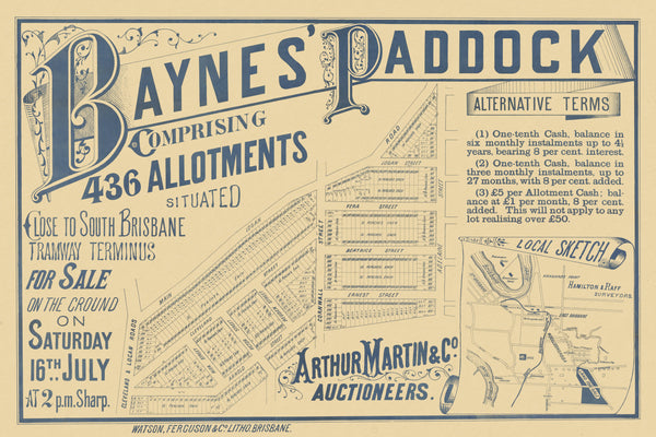 Baynes' Paddock Map