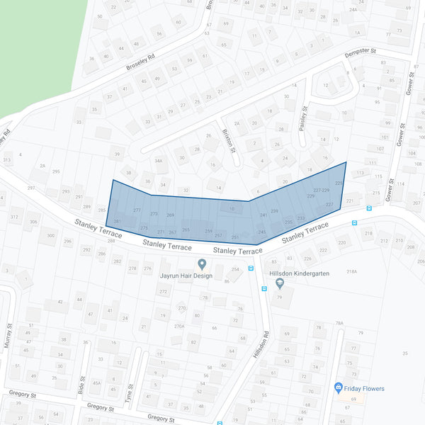 Google map showing the present day location of Coomoola Park