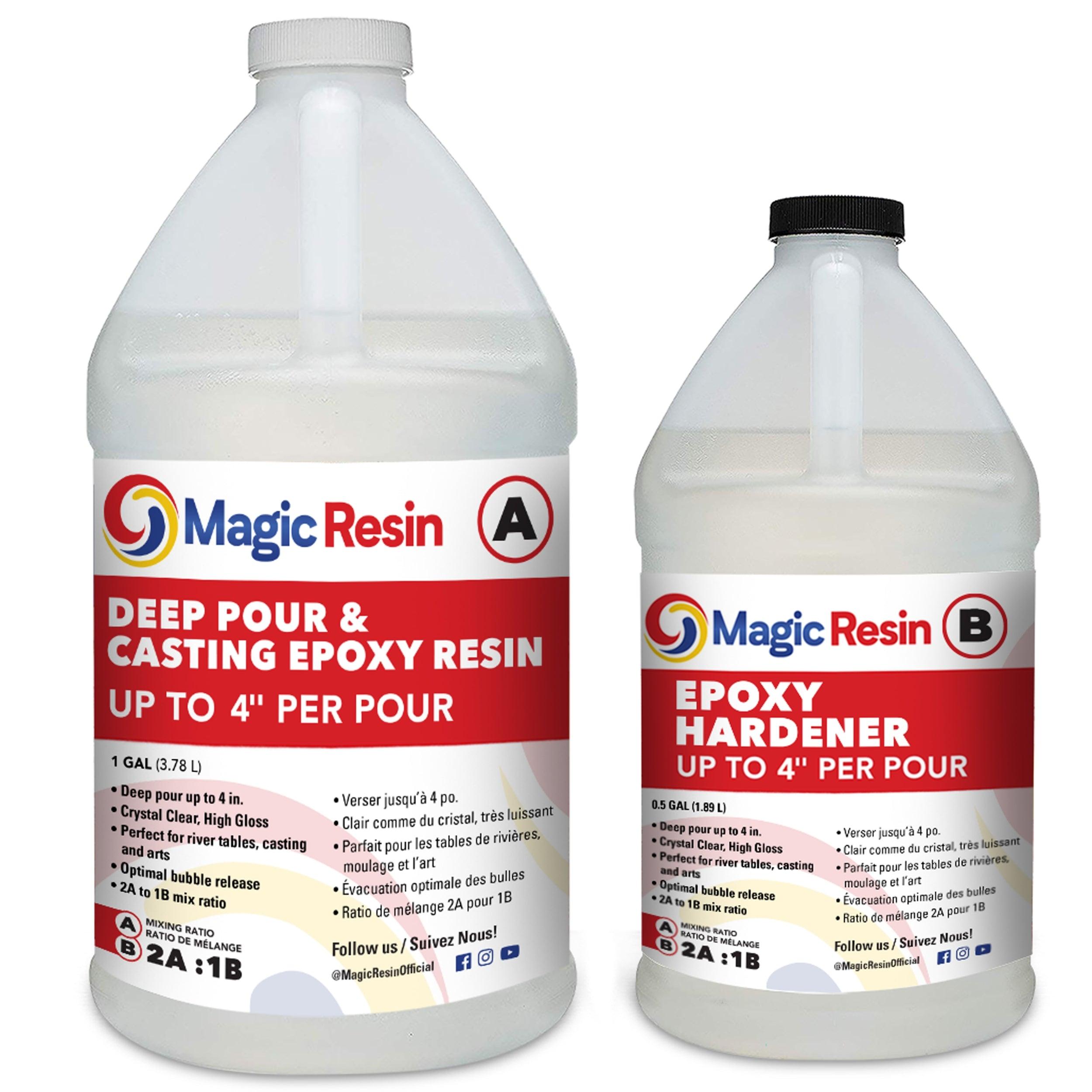 EPOXY Resin Crystal Clear 1 Gallon Kit | 1:1 Resin and Hardener for Super  Gloss Coating | for Bars, Outdoor Table Top, Countertop, Art | Safe for Use