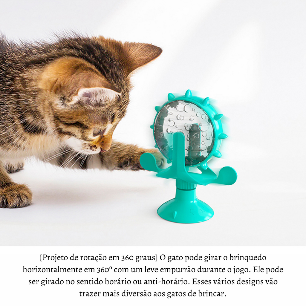 Brinquedo Divertido Para Gatos - Distribuidor Giratório De Comida
