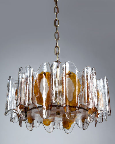 orange murano glass chandelier