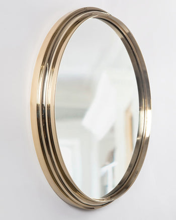 Philip Round Mirror, Medium by Remains Lighting Co.