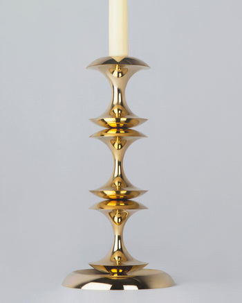 Antique Brass Candle Holder Lg - Emilia & Rose