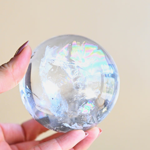 clear quartz crystal ball