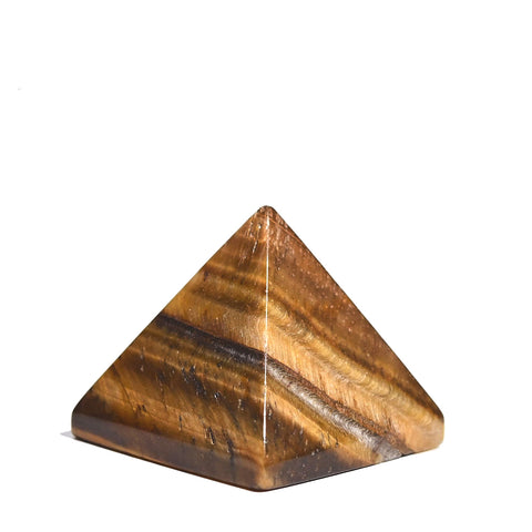 tigers eye crystal pyramid