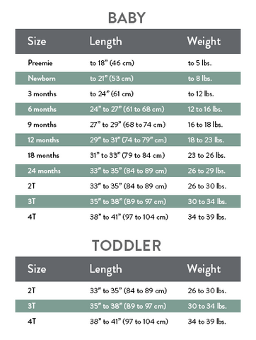 Size Chart – Little Me