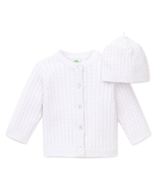 infant girl white sweater