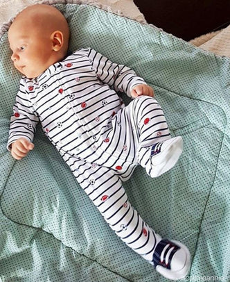 Spring Picks Organic Baby Zip Front Snug Fit Footed Pajamas