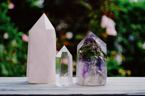 Various crystal towers