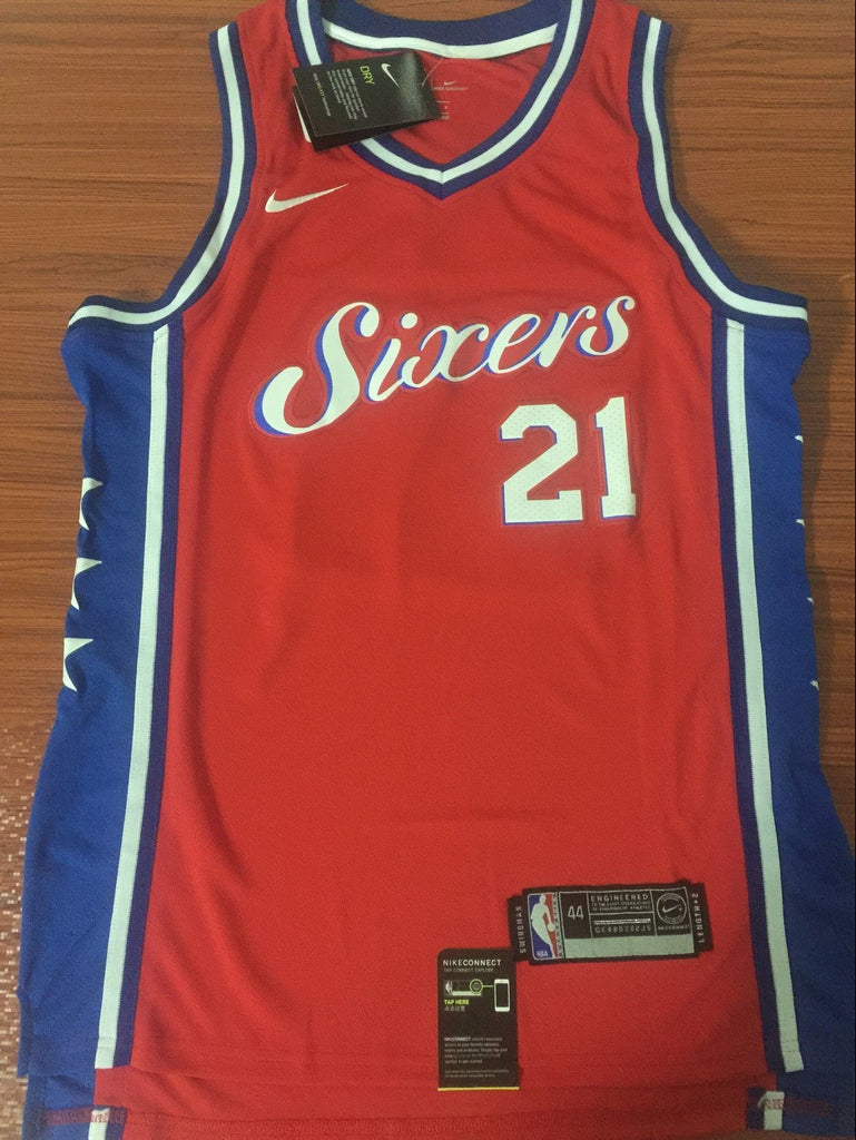 joel embiid red jersey