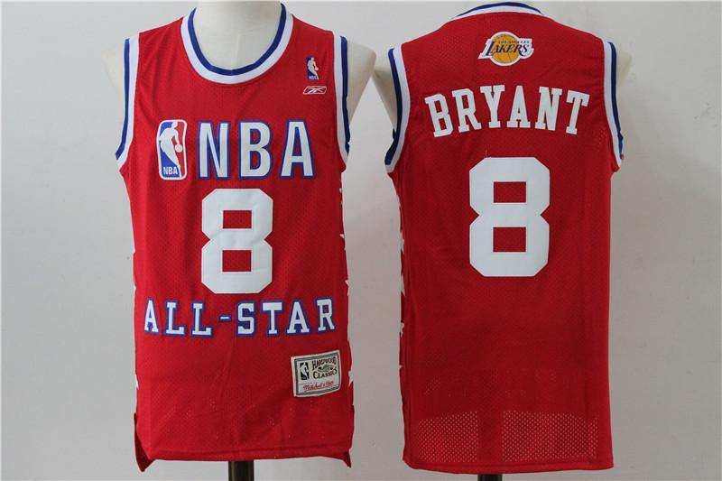 All Star Men 8 Kobe Bryant Jersey Red 