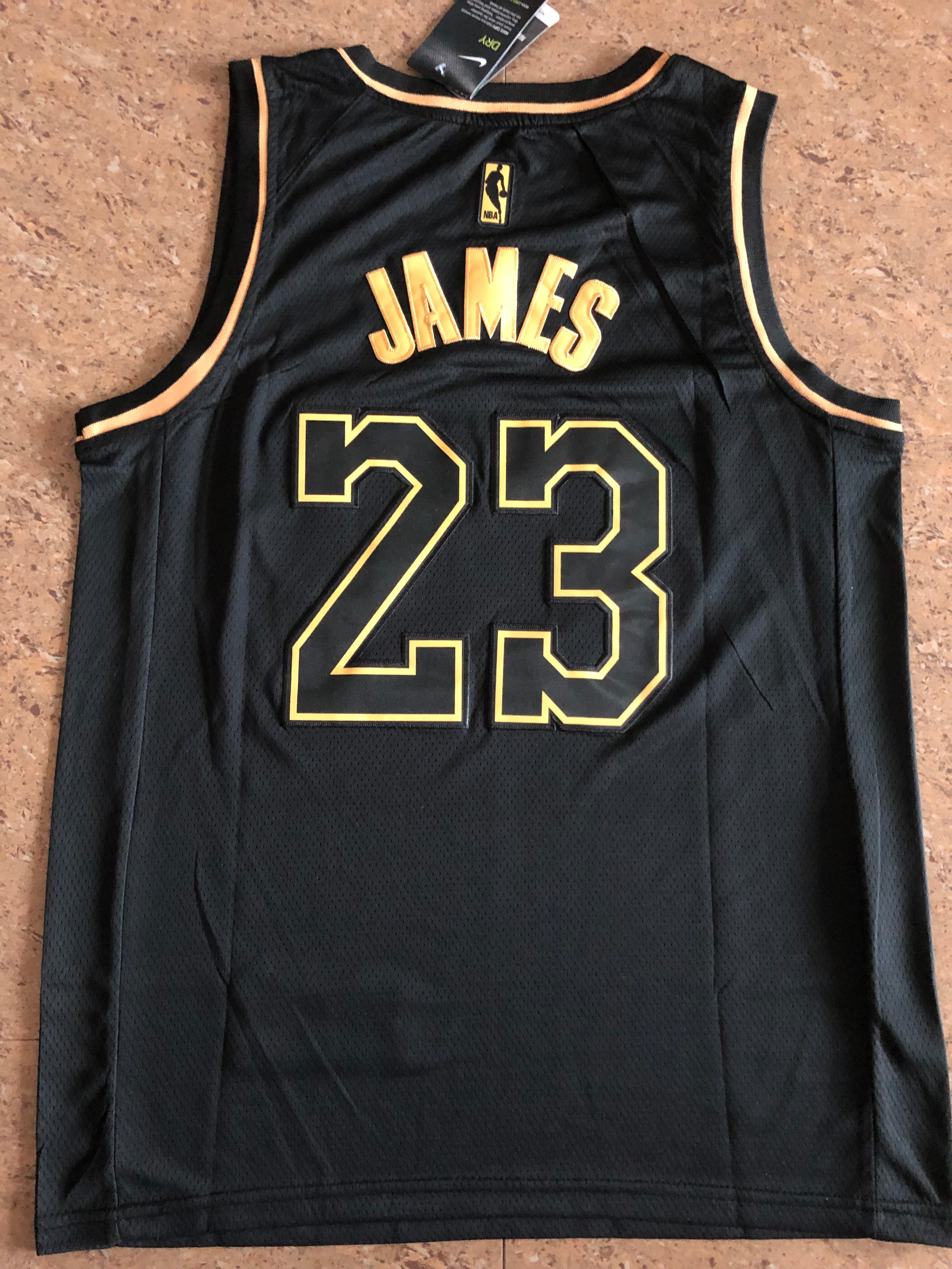 lebron lakers jersey black