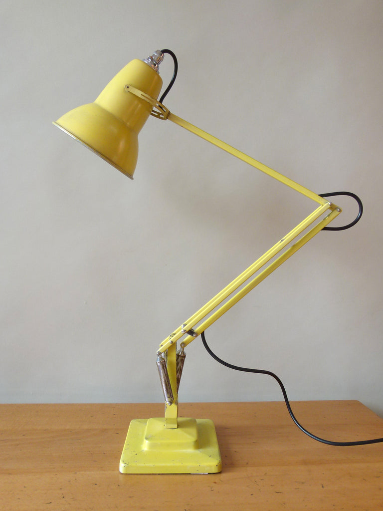 yellow anglepoise desk lamp