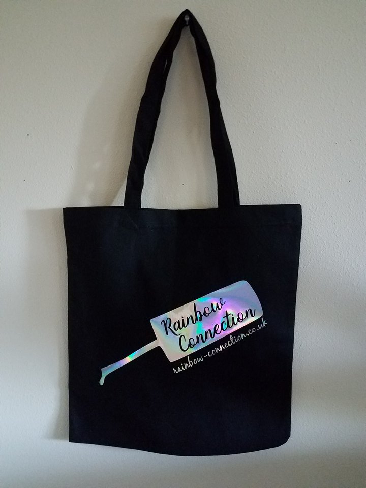 Rainbow Connection holo shopping totes