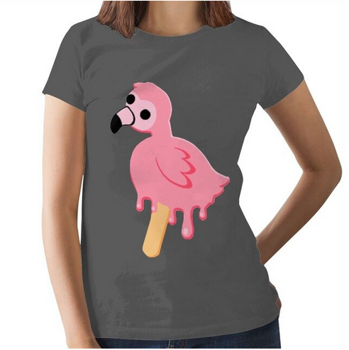 ladies pink flamingo t shirt