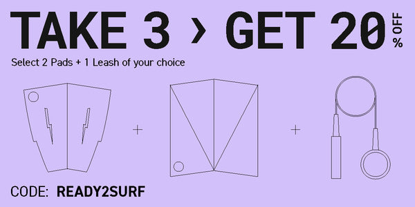 Surf accessories take 3 and get 20% off