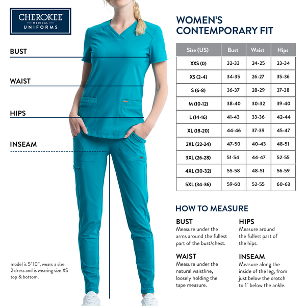 Women's Cherokee Infinity Size Chart – Lasalle Uniform
