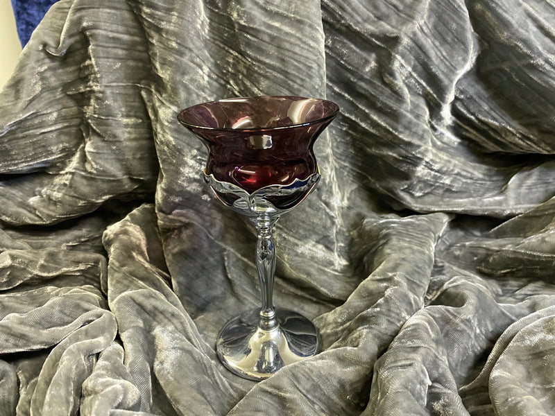 Vintage Purple Glass w/Silver