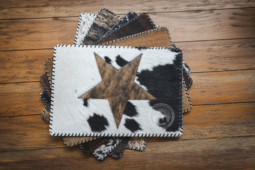Cowhide Coasters Natural, Set of 4 – High Fashion Home