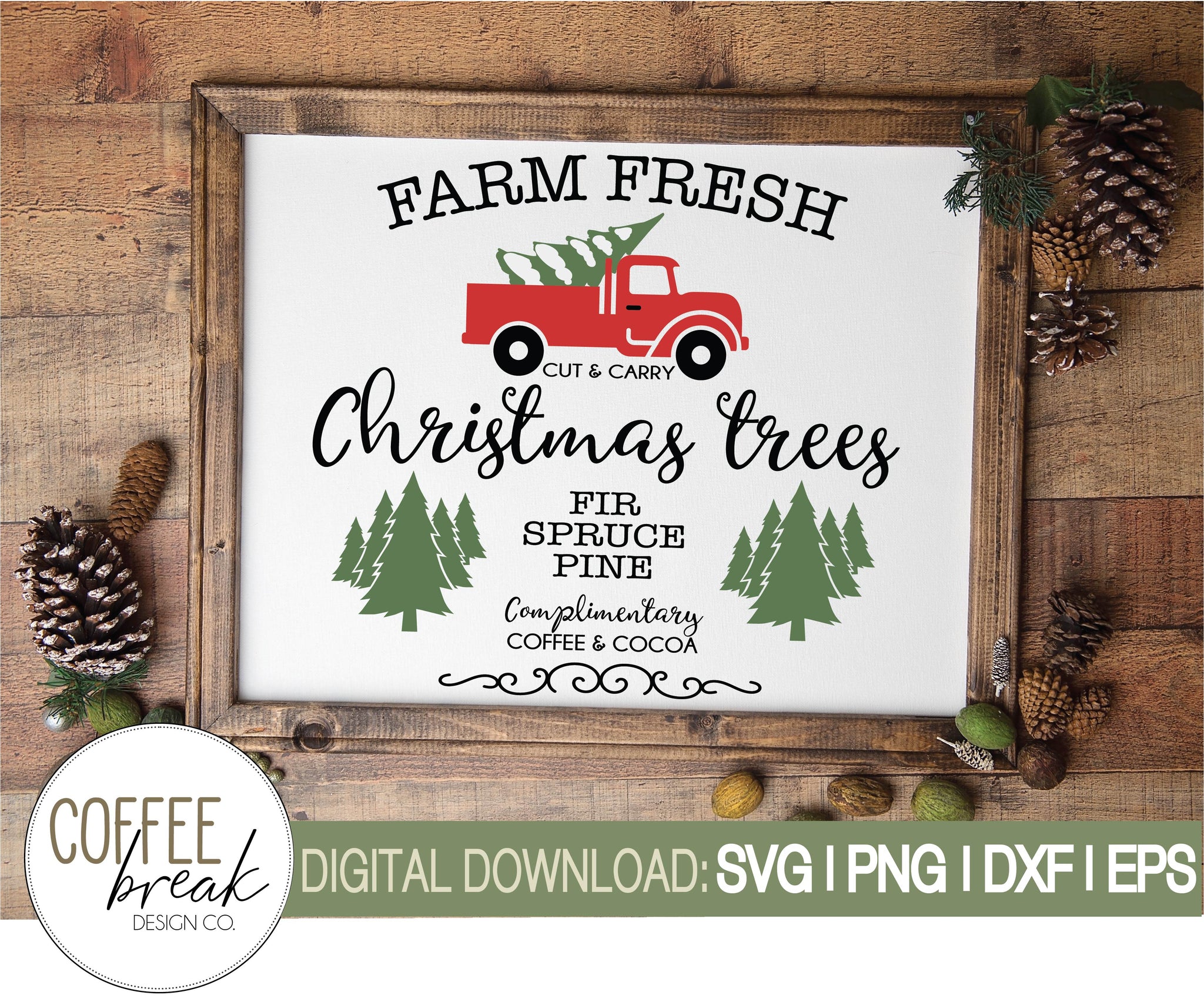 Download Farm Fresh Christmas Trees Christmas Svg Instant Download Cut File Coffee Break Design Co