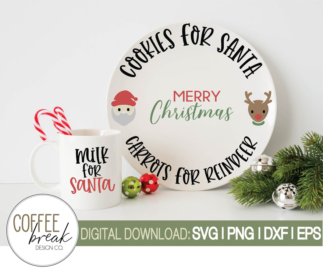 Cookies For Santa Carrots For Reindeer Svg Christmas Svg Instant D Coffee Break Design Co