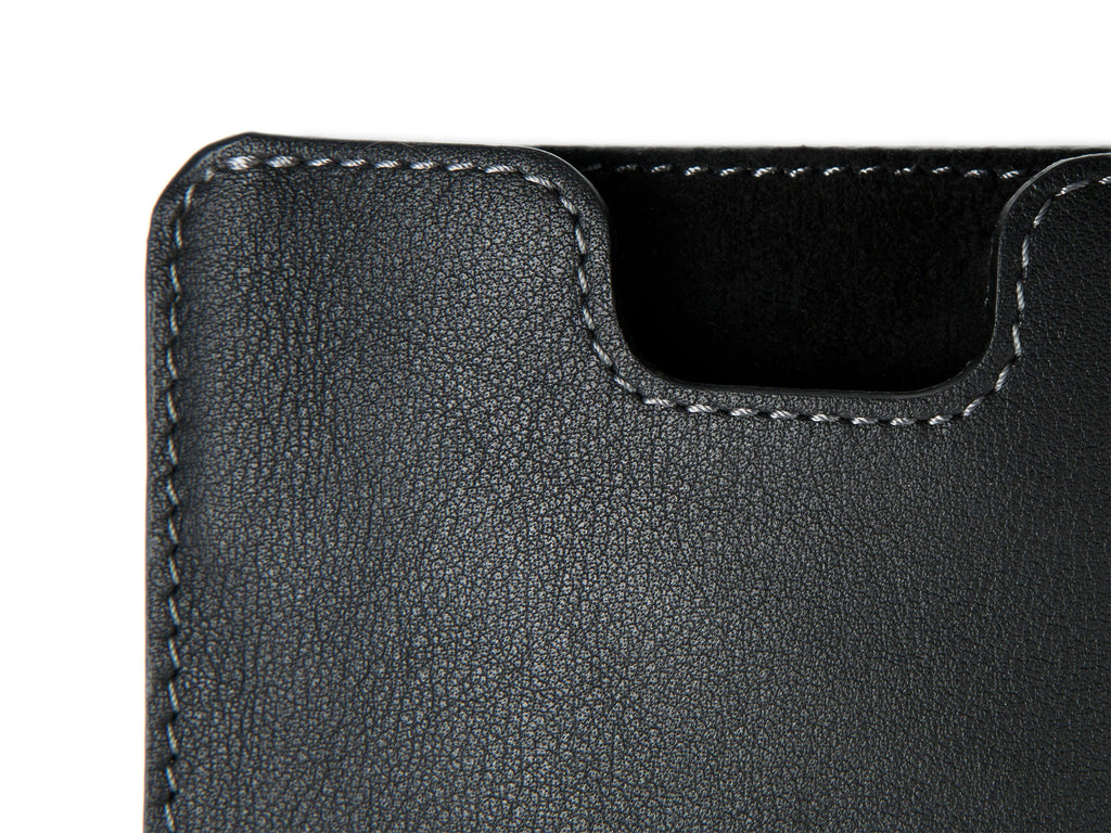 Leather wallet with iPhone 5 case bifold black by Danny P.