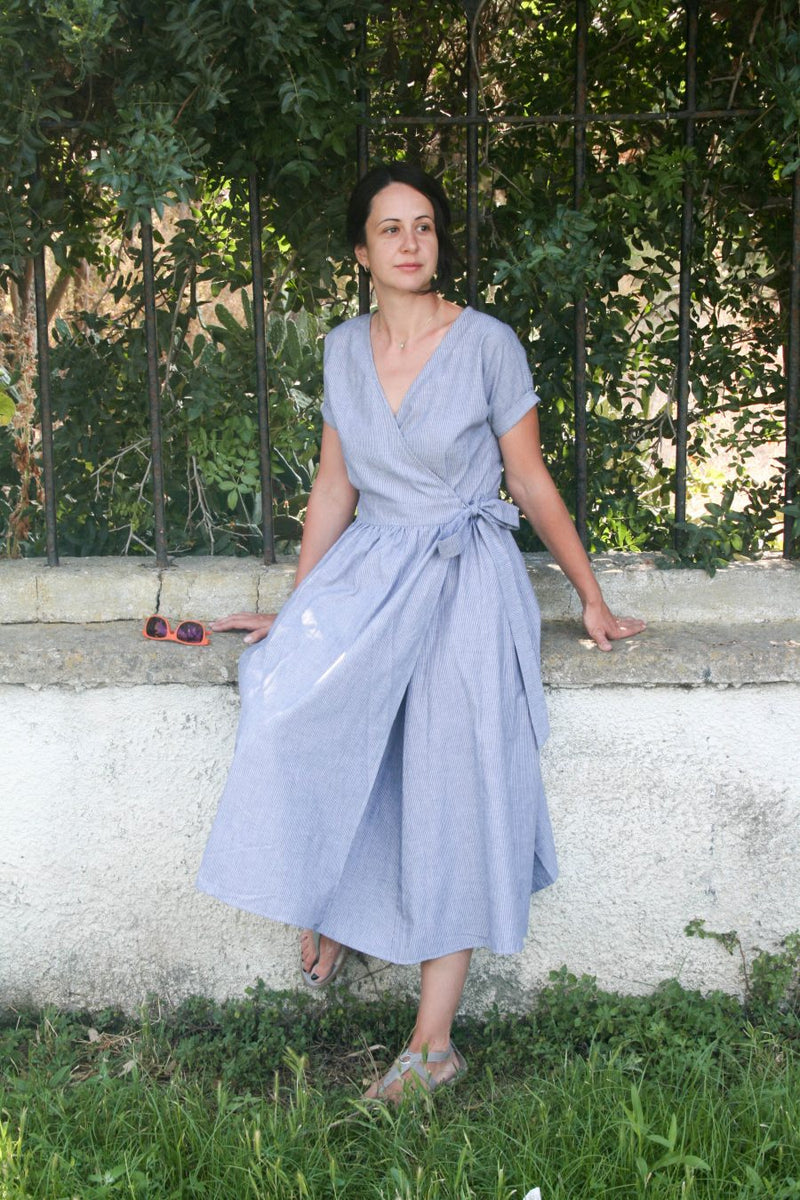 organic cotton wrap dress