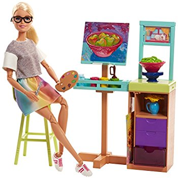 barbie art studio playset