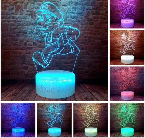 Coole 3D Illusion LED Lampe mit Pro Gamer Motiv - Farbwechsel – Lumilights