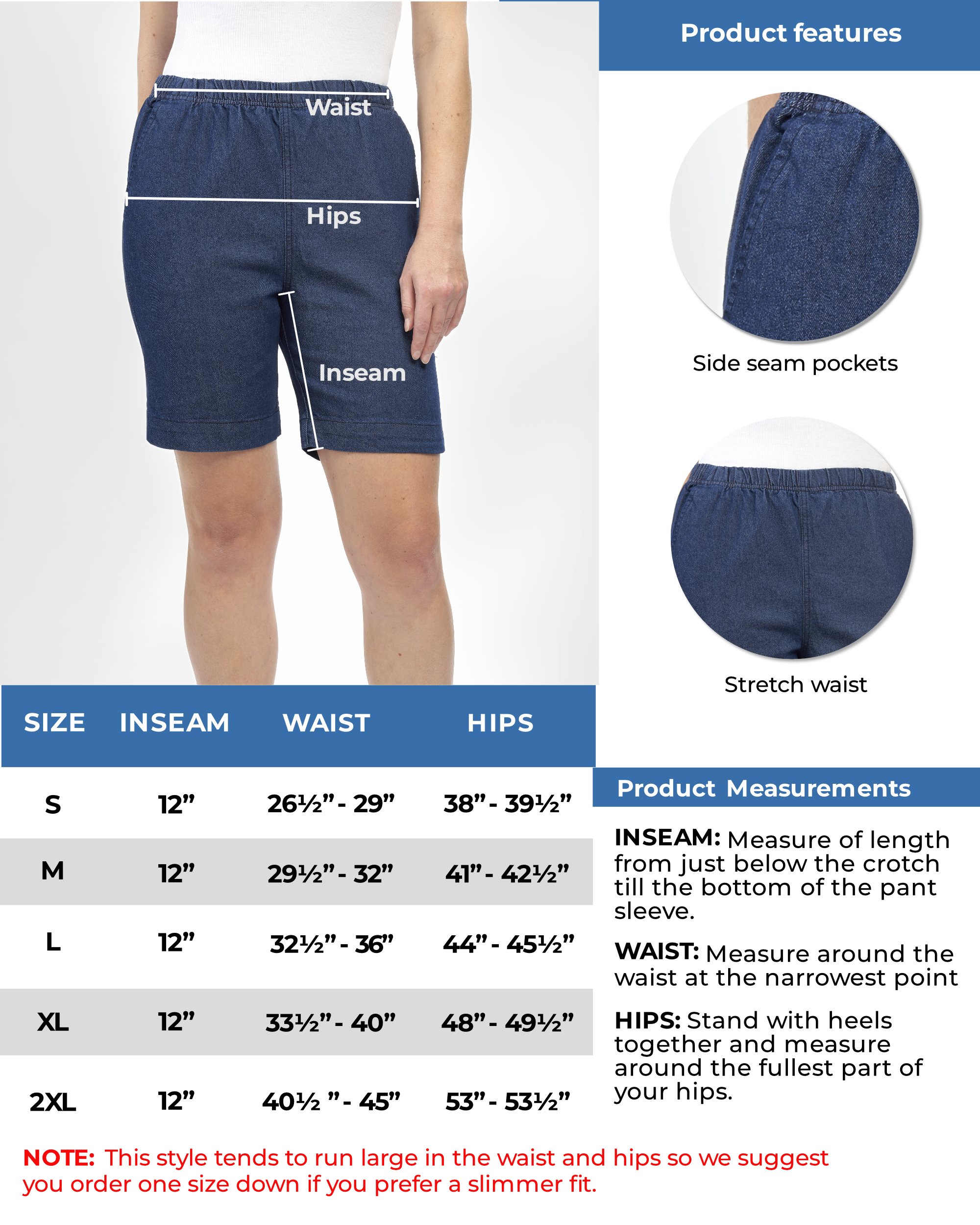 Turtle Bay Apparel - Women's Size chart