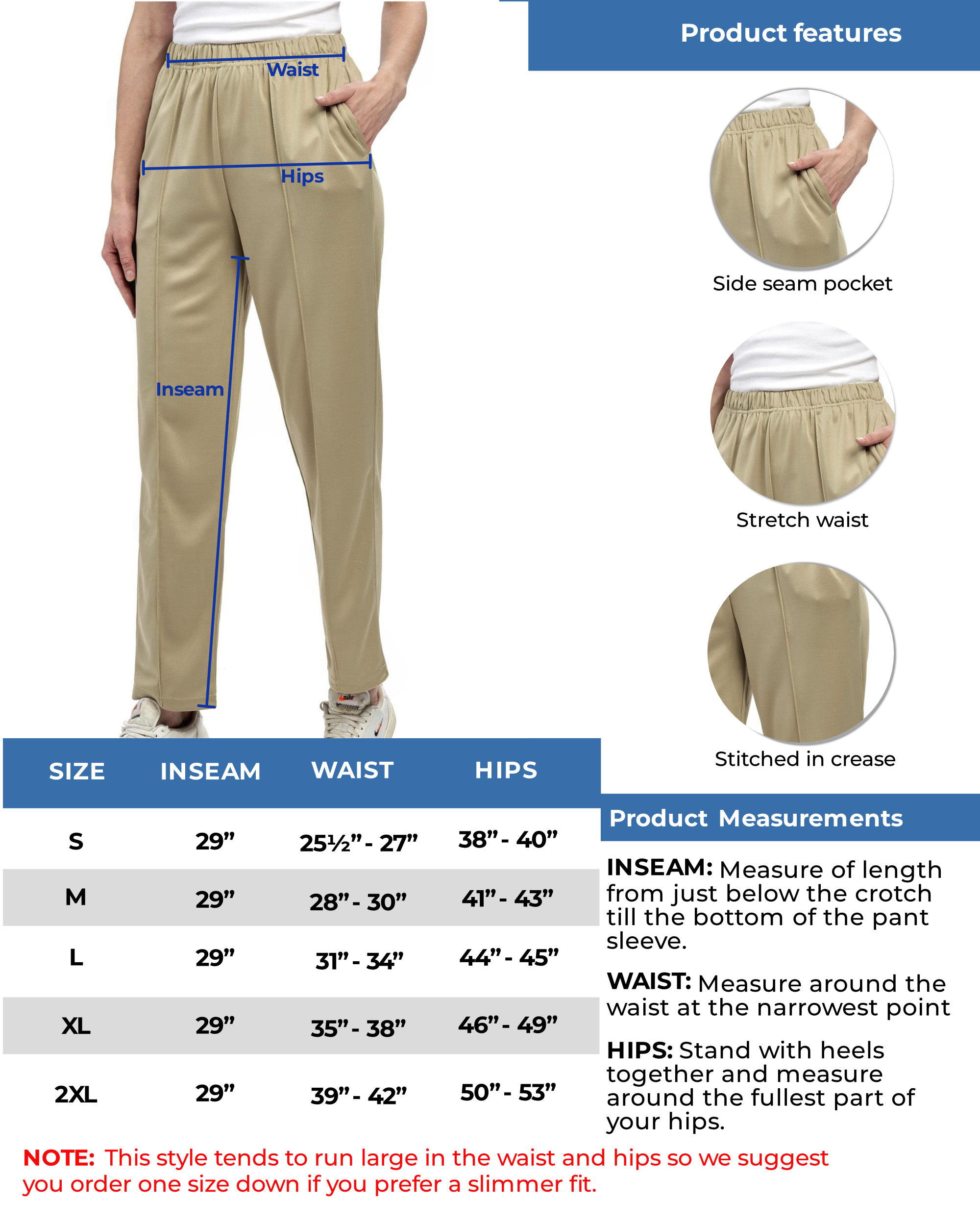 Turtle Bay Apparel - Women's Size chart