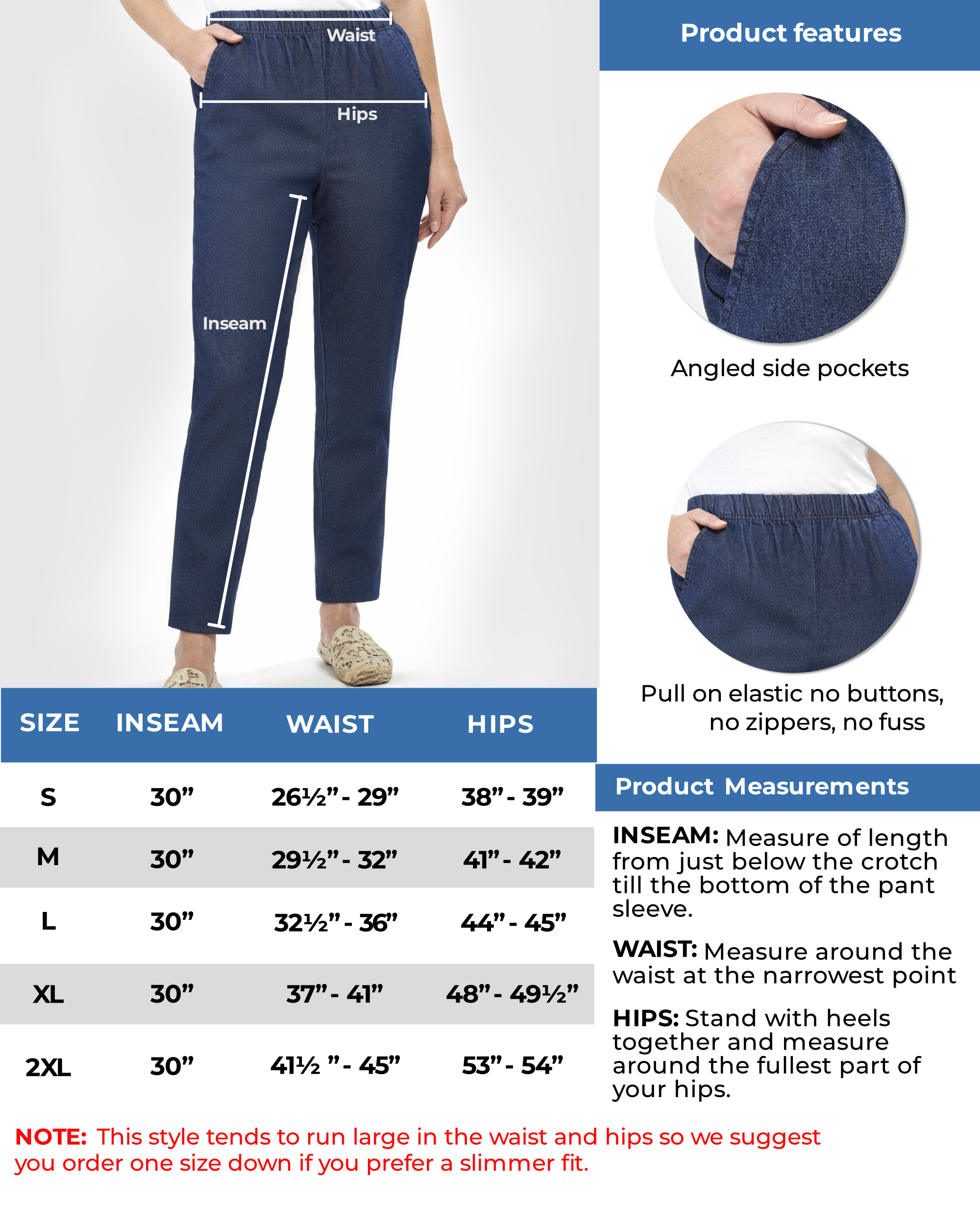 Turtle Bay Apparel - Women's Size chart