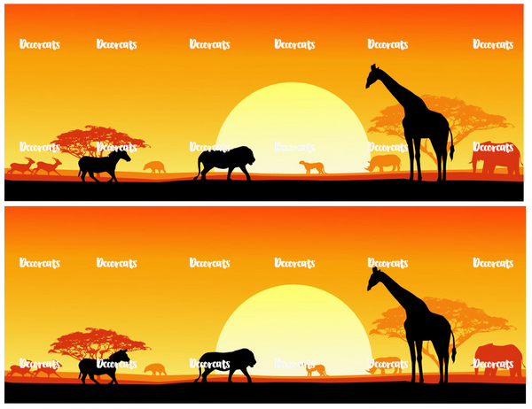 Sunset Africa Africa Silhouette Cake Wrap Decoreats