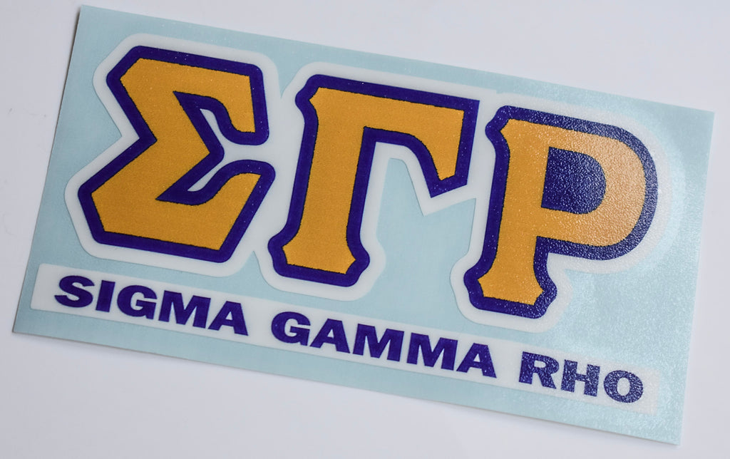 Sigma Gamma Rho Greek Letter Decal Perfect Apparel 