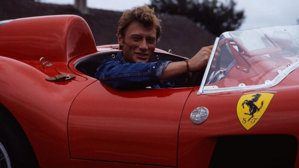 Stars and cars - Johnny Hallyday - Ferrari 335S - Stradale