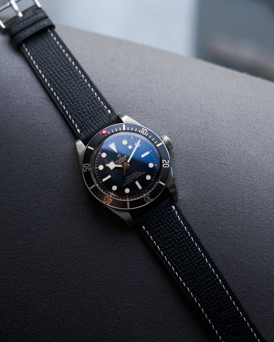 Nubuck Leather Strap (Slate Blue) - Monstraps