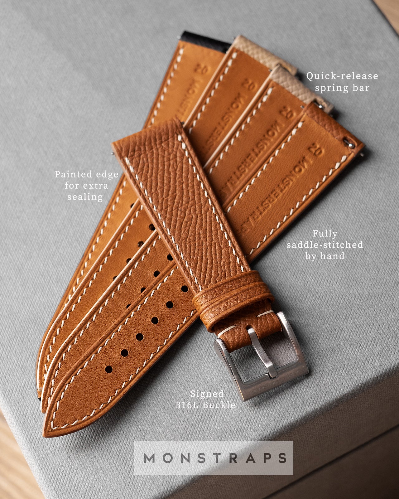 Shell Cordovan Strap (Cognac) - Monstraps