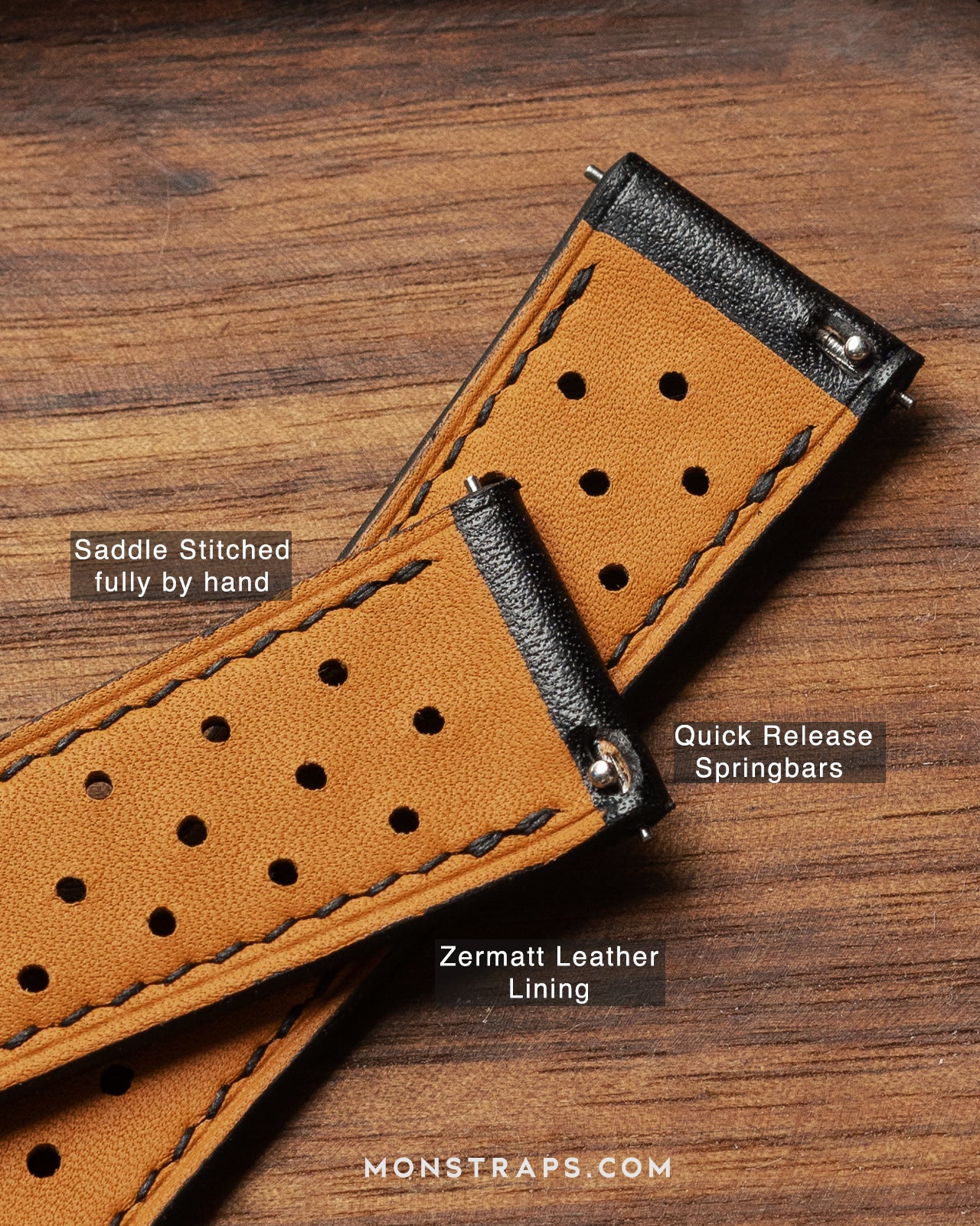 Custom - Saffiano Leather Strap - Monstraps