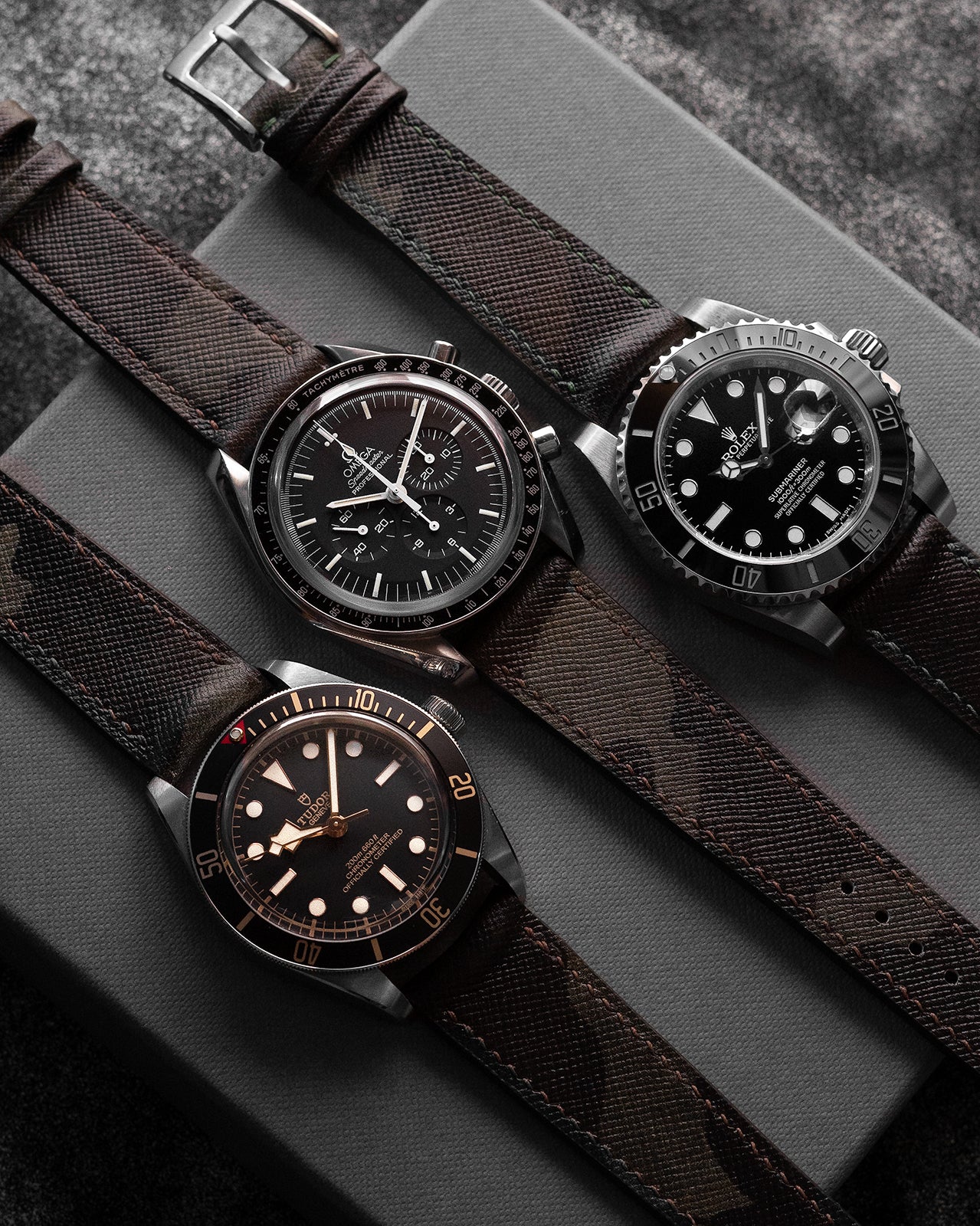 Camo Vachetta Leather Watch Strap — Vulture Premium