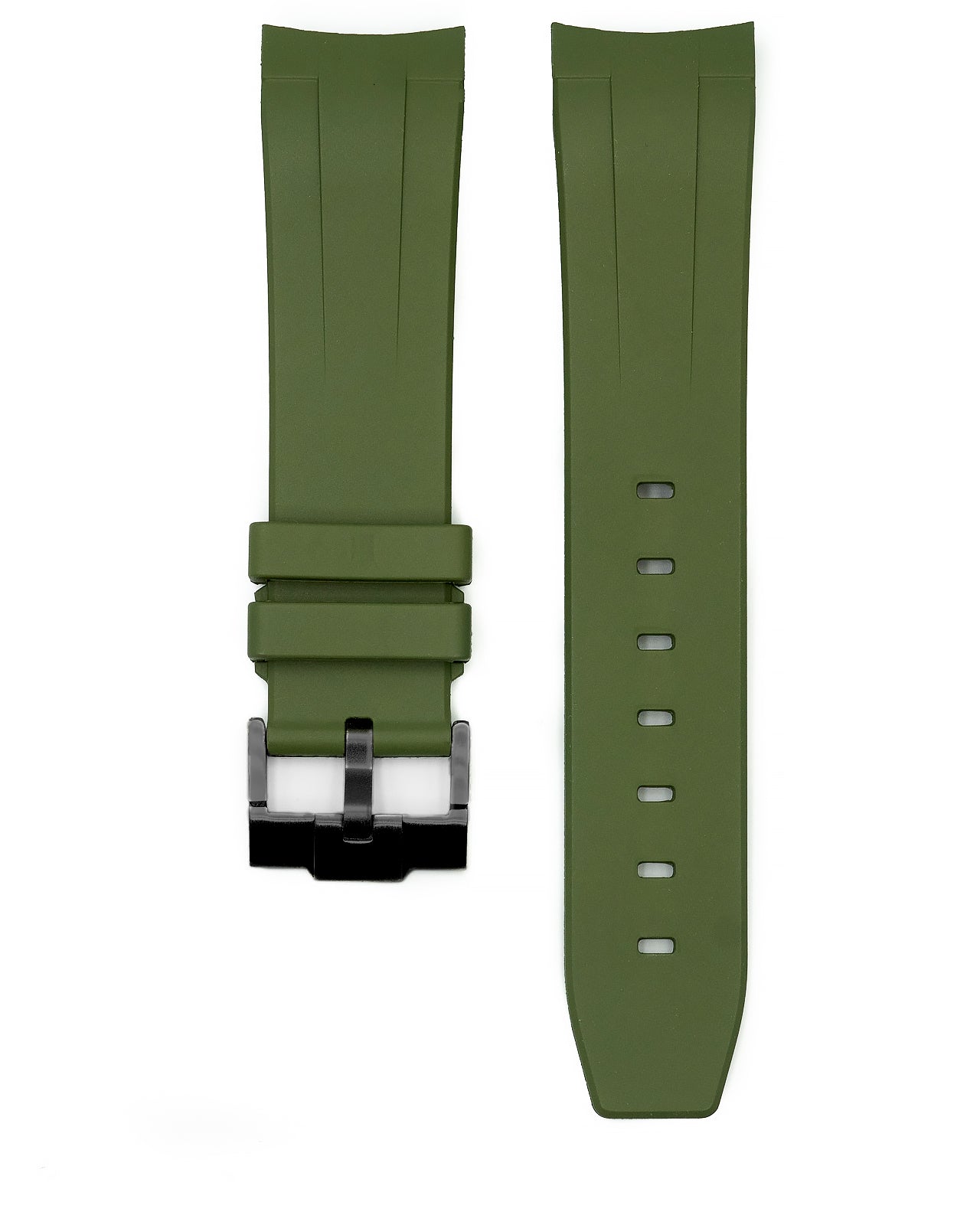 FKM RUBBER (CLASSIC) FOR SEIKO SKX / SRPD / SSK (GREEN, STEEL HARDWARE -  Monstraps