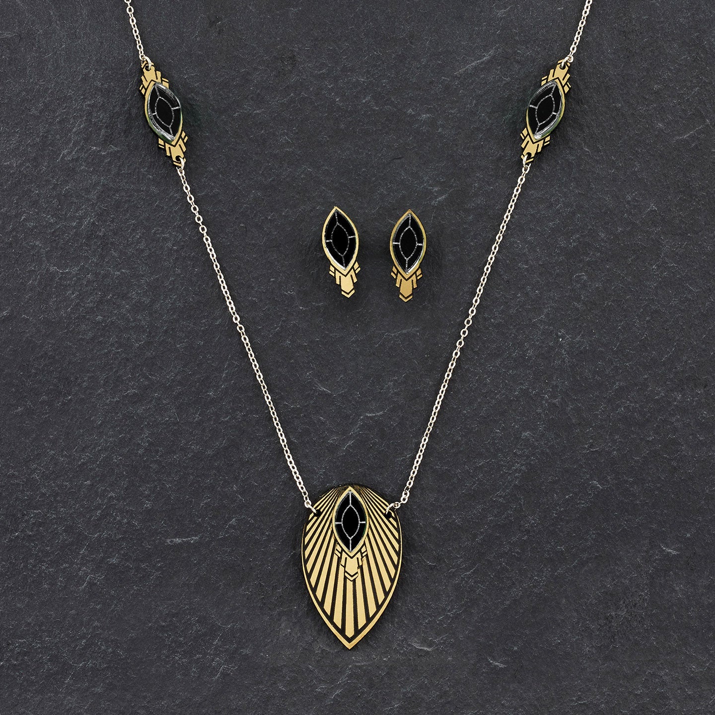 art deco pendant necklace