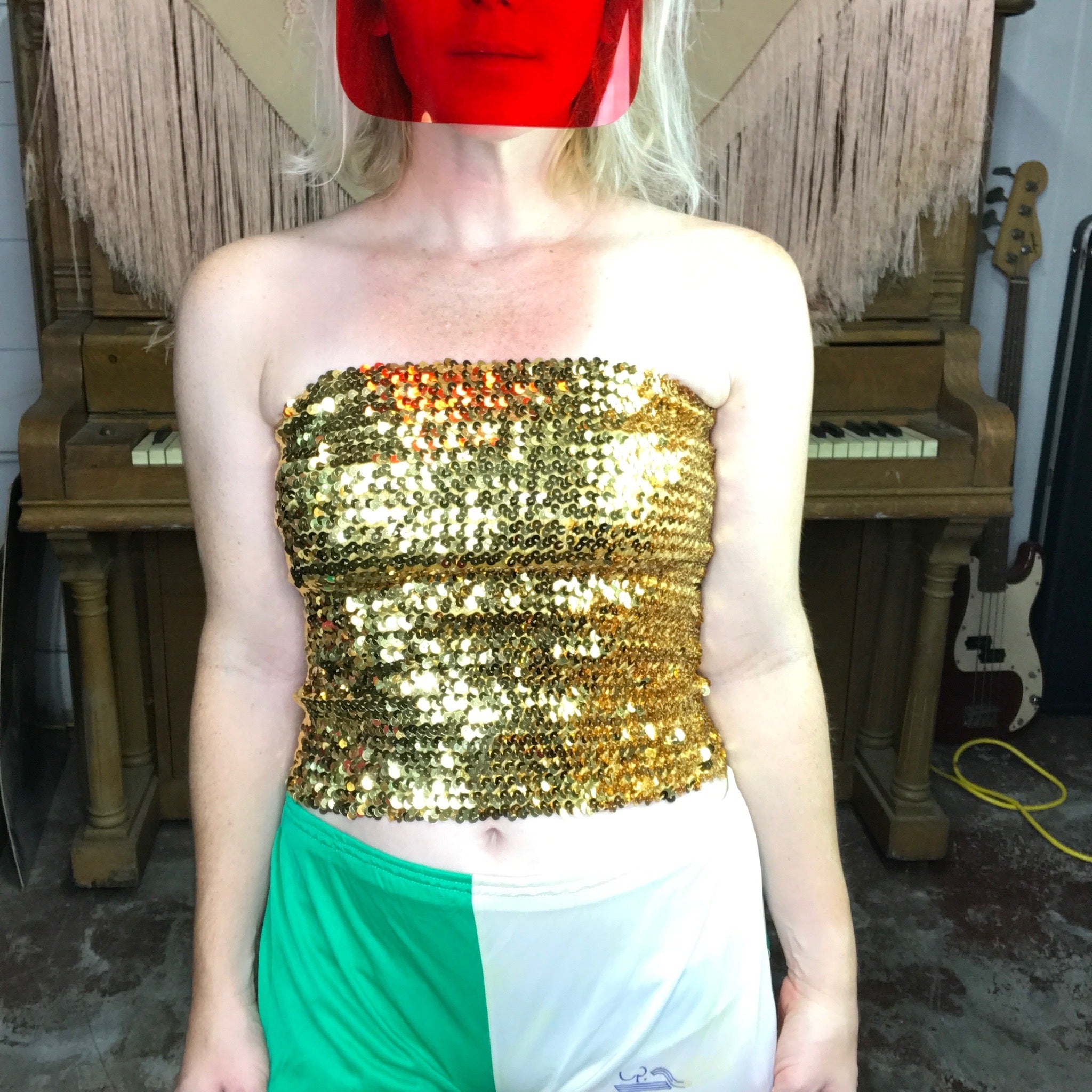 gold disco top