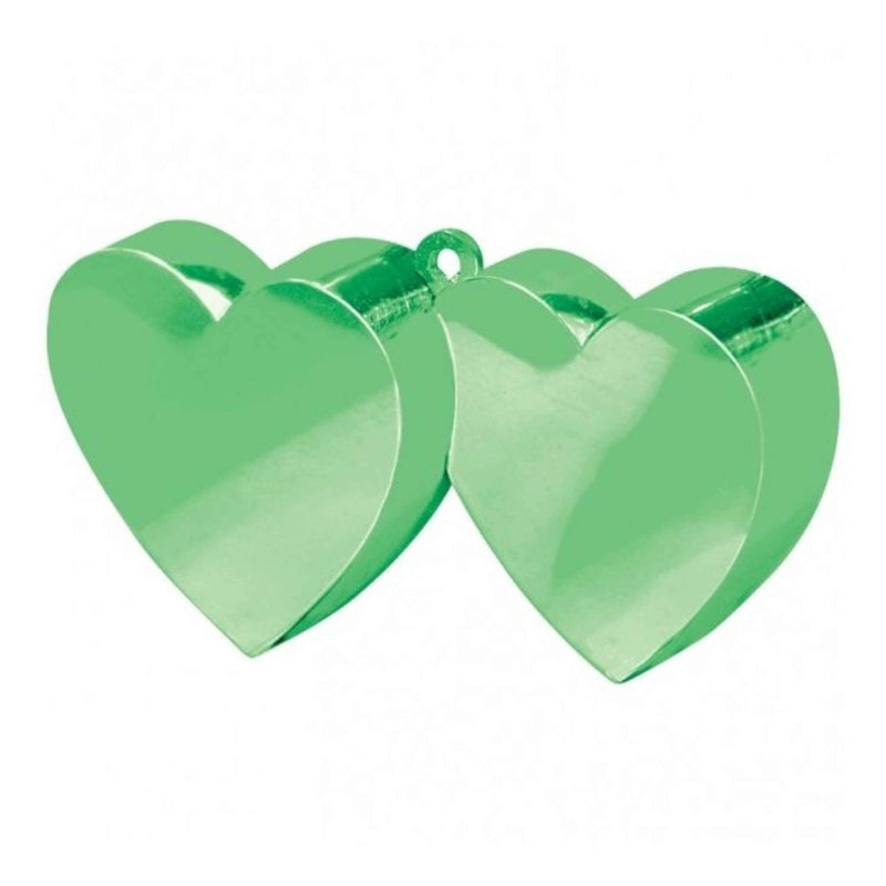 Double Heart Balloon Weight | Emerald Green | 170g